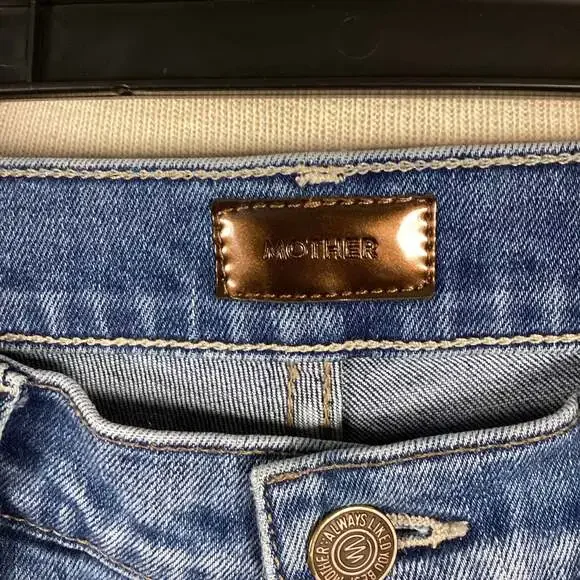 MOTHER The Looker High Rise Skinny Jeans With Frayed Hem - Picture 3 of 3